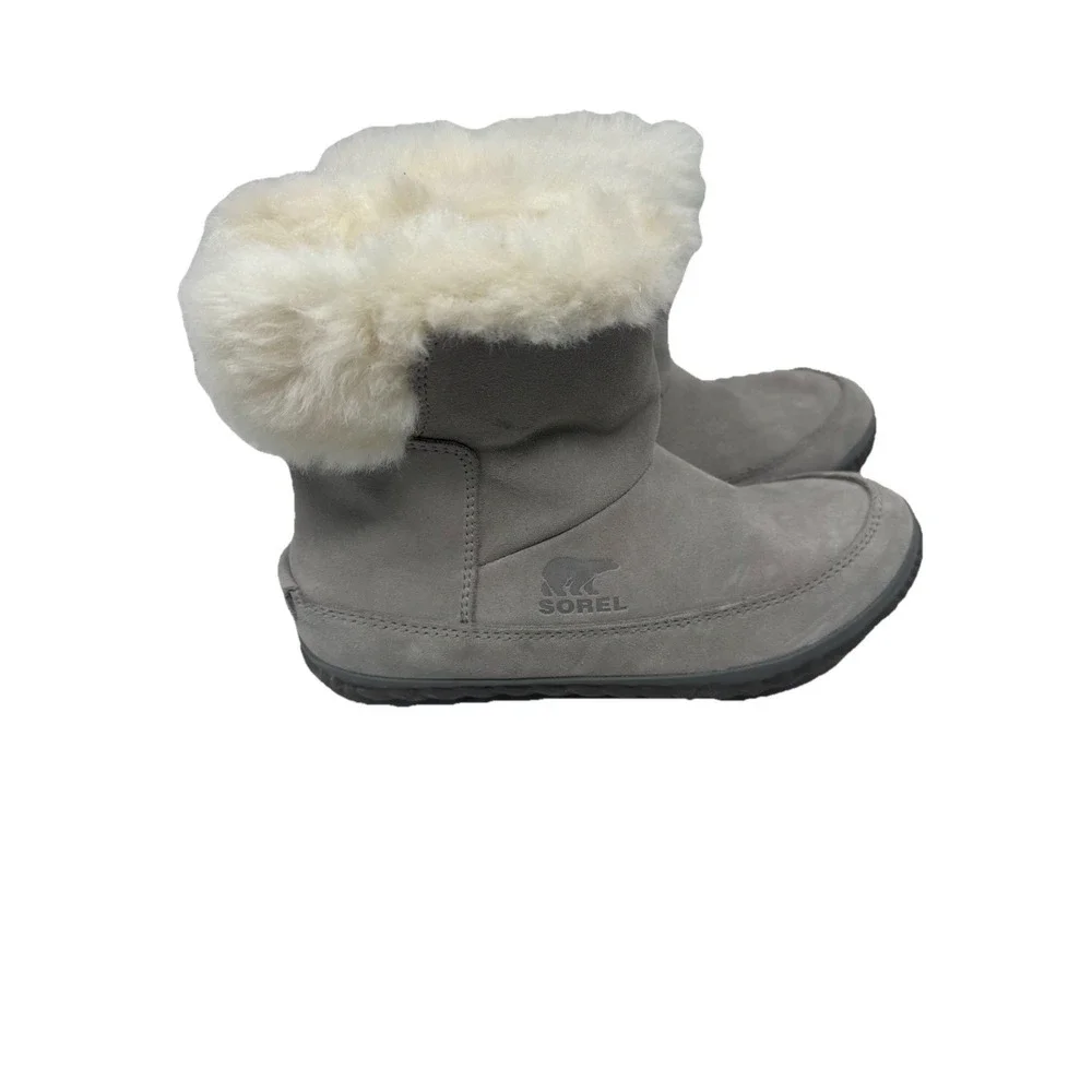 🔥SOREL 🩶Women's Nakiska Rubber Bottom Winter Boot.‎ Suede Fur Lined Sz6 $109